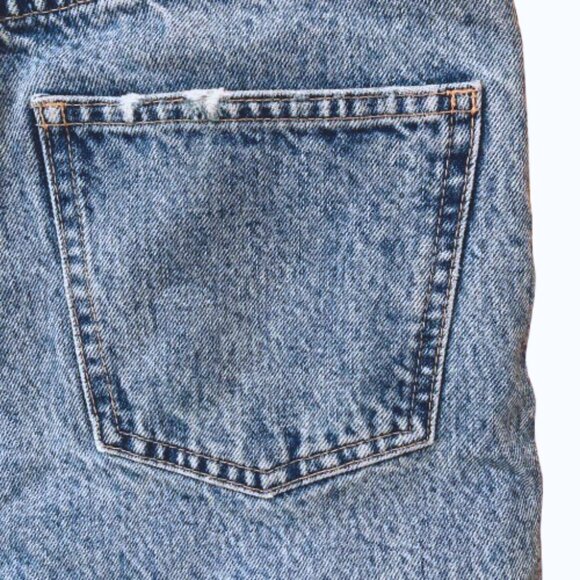 Zara Jeans, High Waist Ankle Distressed Straight Legs Button Fly Raw Hem, size 6 - Picture 10 of 10